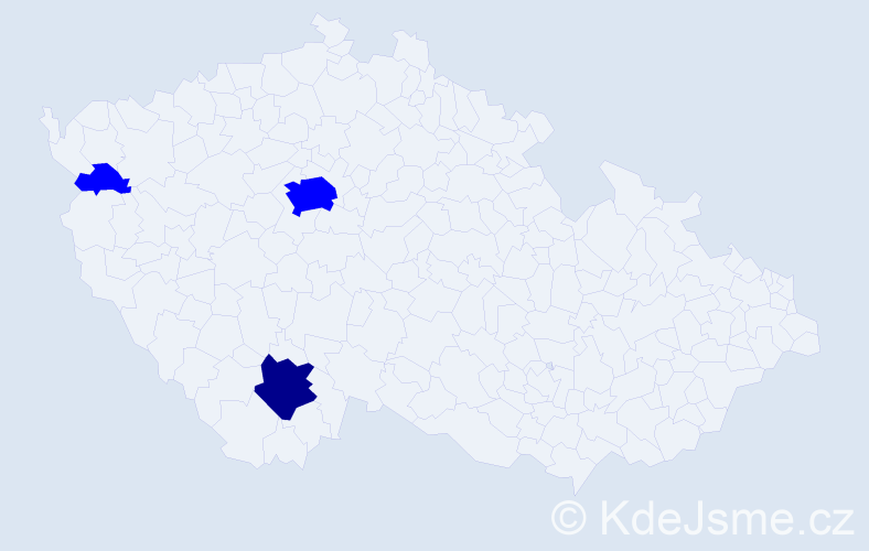 Příjmení: 'Kurečko', počet výskytů 4 v celé ČR