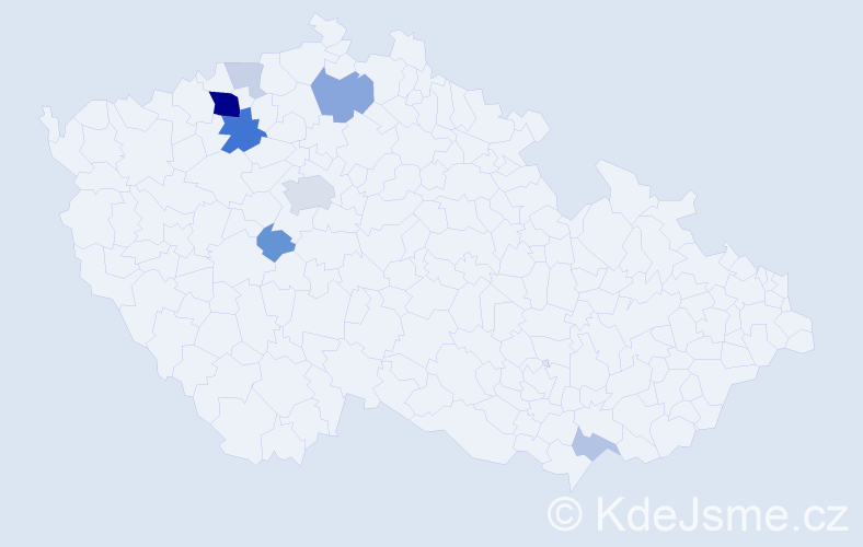 Příjmení: 'Kryndler', počet výskytů 21 v celé ČR