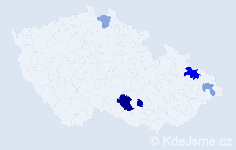 Příjmení: 'Faustmann', počet výskytů 9 v celé ČR