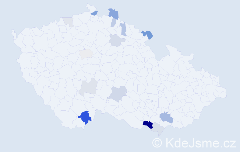Příjmení: 'Burghardt', počet výskytů 32 v celé ČR