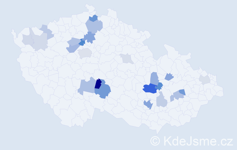 Příjmení: 'Eclerová', počet výskytů 56 v celé ČR
