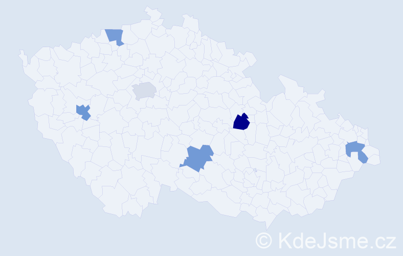 Příjmení: 'Tomaš', počet výskytů 21 v celé ČR