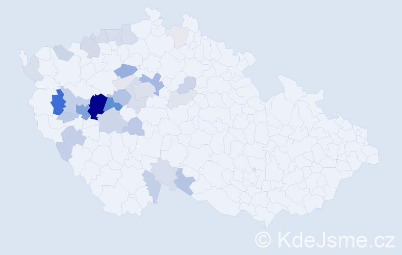 Příjmení: 'Belšánová', počet výskytů 92 v celé ČR