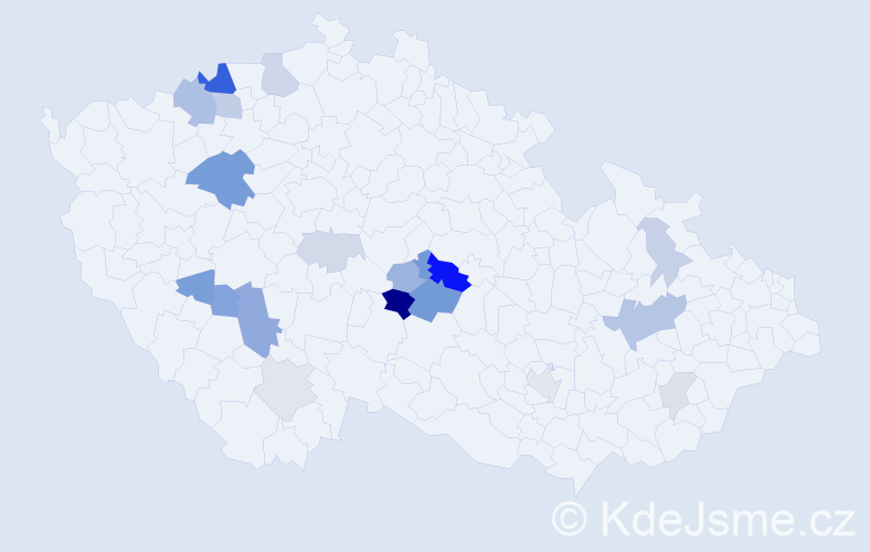 Příjmení: 'Krov', počet výskytů 50 v celé ČR