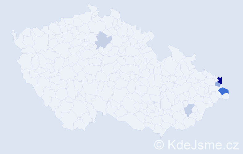 Příjmení: 'Korzeniowski', počet výskytů 17 v celé ČR