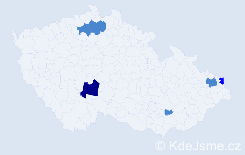 Příjmení: 'Steranková', počet výskytů 9 v celé ČR