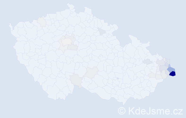 Příjmení: 'Bulawa', počet výskytů 145 v celé ČR