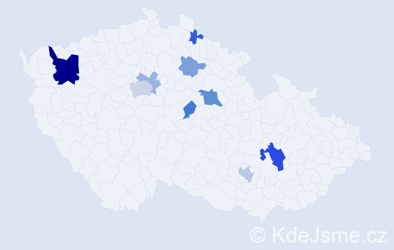 Příjmení: 'Donthová', počet výskytů 23 v celé ČR