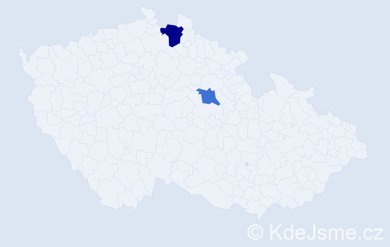 Příjmení: 'Pechaň', počet výskytů 3 v celé ČR