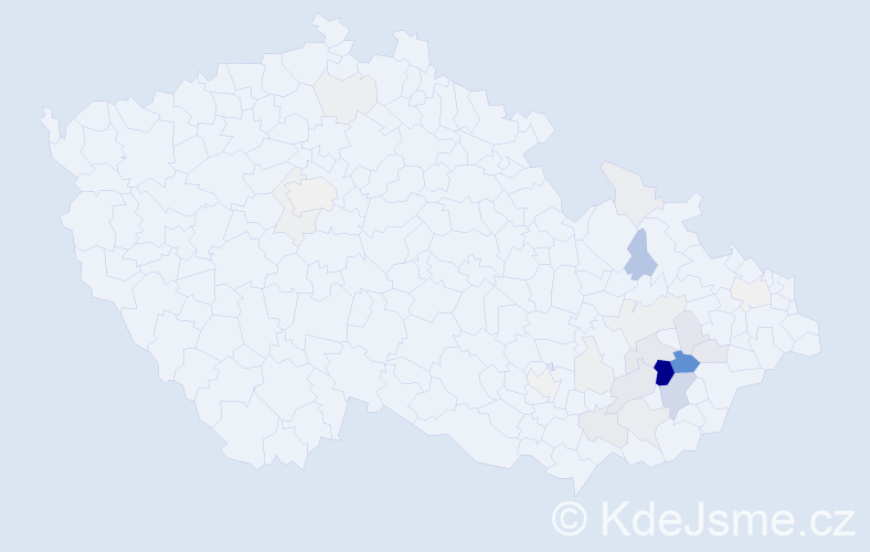 Příjmení: 'Barot', počet výskytů 99 v celé ČR