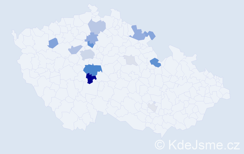 Příjmení: 'Prikner', počet výskytů 43 v celé ČR