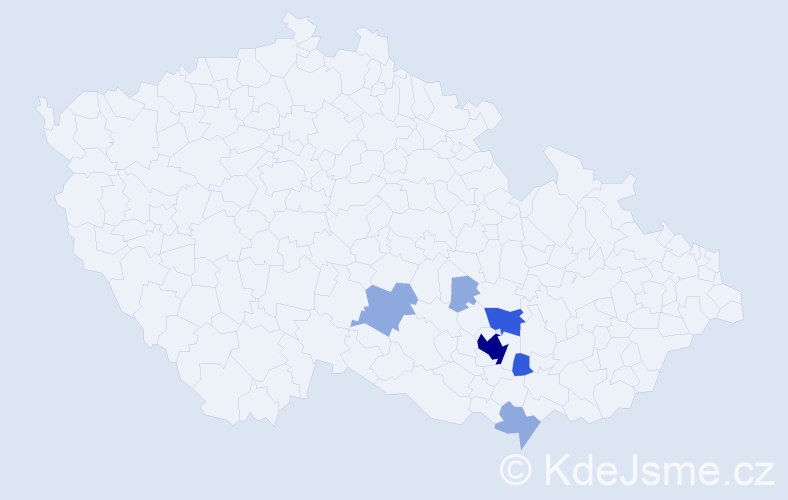 Příjmení: 'Quitta', počet výskytů 14 v celé ČR