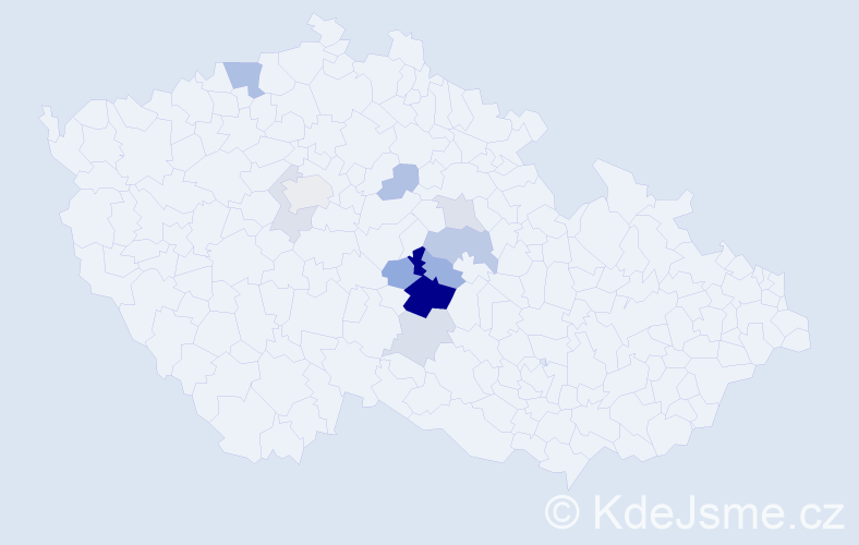 Příjmení: 'Melechovská', počet výskytů 26 v celé ČR