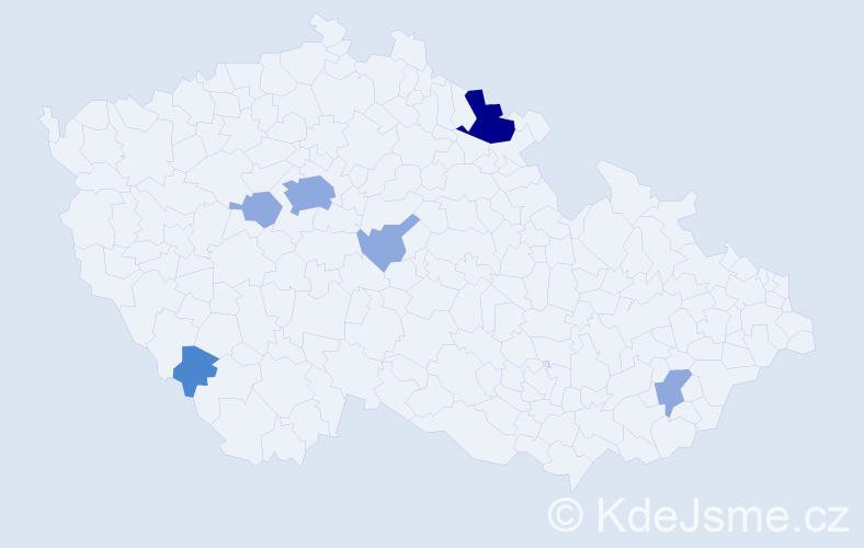 Příjmení: 'Priputen', počet výskytů 11 v celé ČR