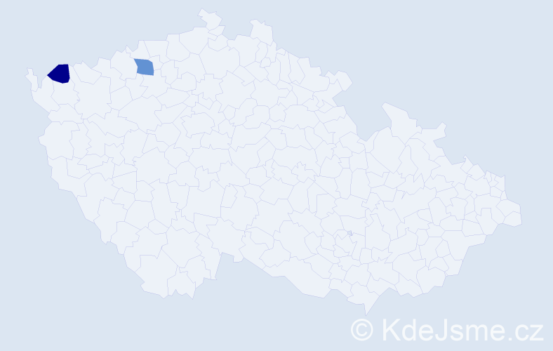 Příjmení: 'Pavelecová', počet výskytů 3 v celé ČR