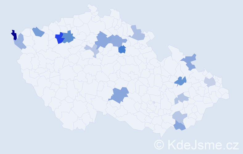 Příjmení: 'Arvayová', počet výskytů 23 v celé ČR