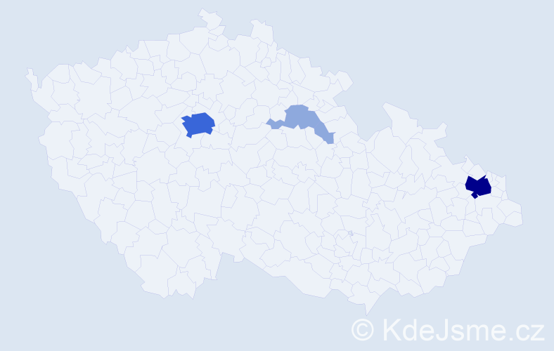 Příjmení: 'Stálá', počet výskytů 13 v celé ČR