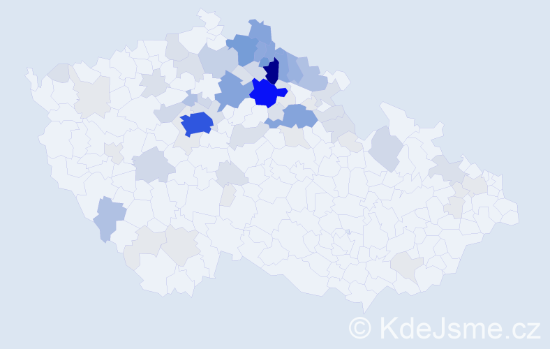Příjmení: 'Skrbek', počet výskytů 287 v celé ČR