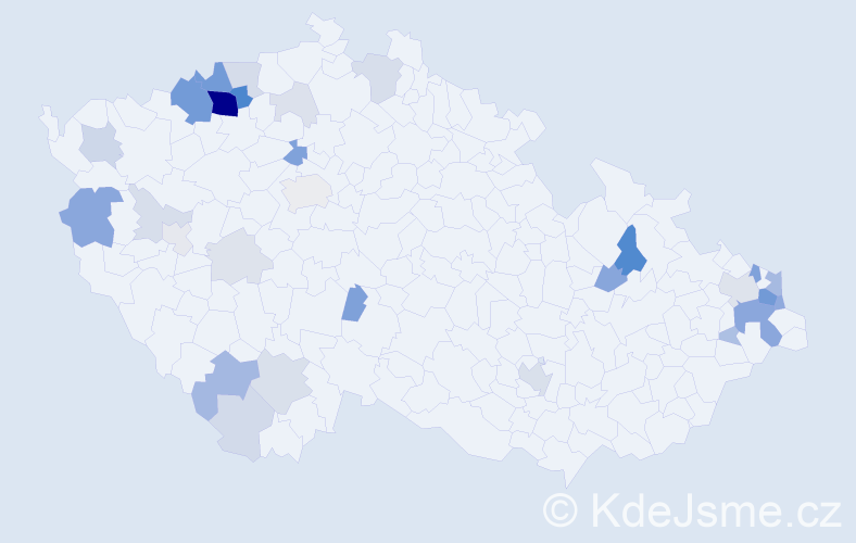 Příjmení: 'Tonka', počet výskytů 109 v celé ČR