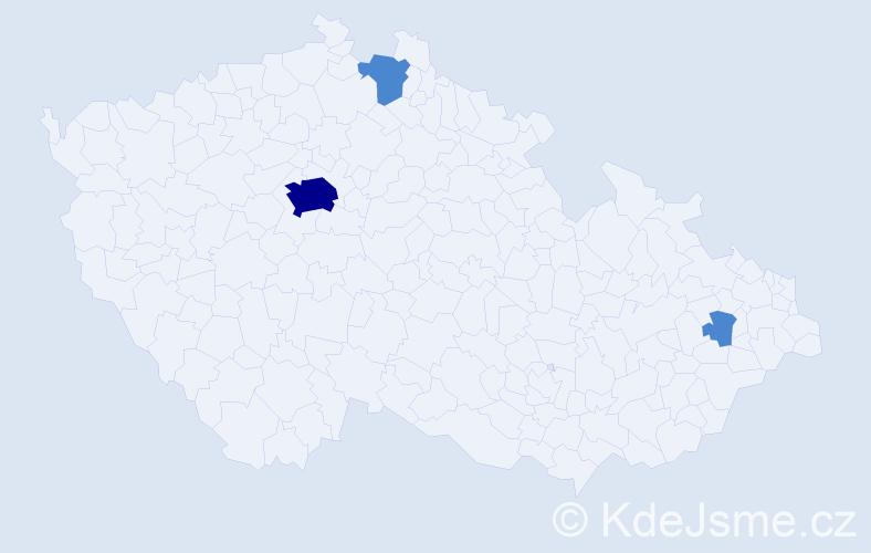 Příjmení: 'Rovanová', počet výskytů 5 v celé ČR