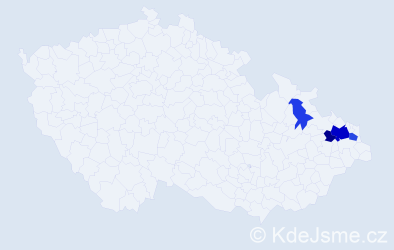 Příjmení: 'Krošťanová', počet výskytů 11 v celé ČR