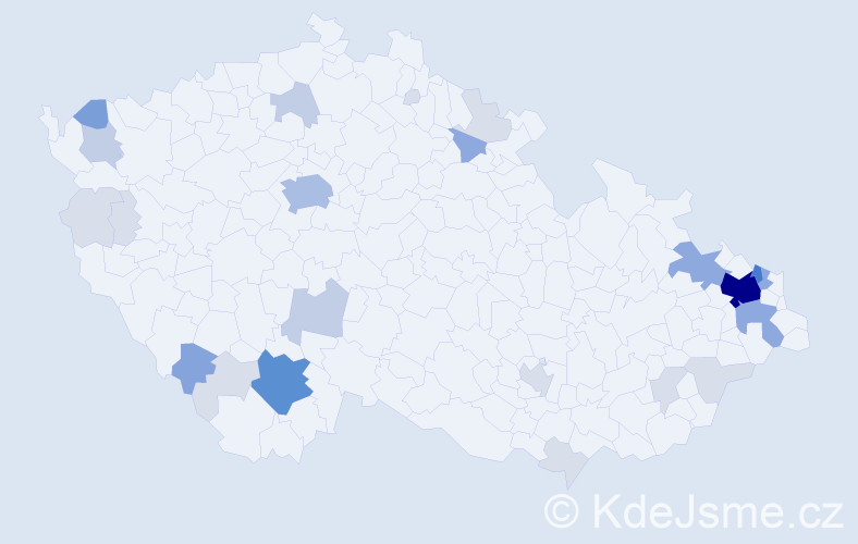 Příjmení: 'Kursová', počet výskytů 86 v celé ČR