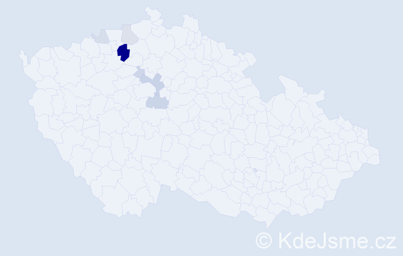 Příjmení: 'Licinberk', počet výskytů 22 v celé ČR