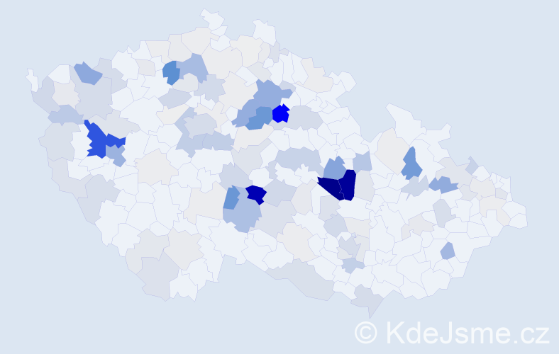 Příjmení: 'Hnát', počet výskytů 441 v celé ČR