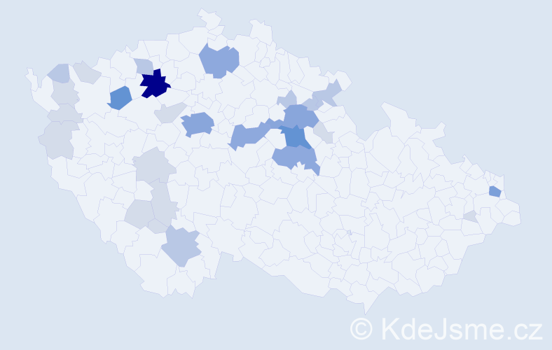 Příjmení: 'Srkal', počet výskytů 77 v celé ČR