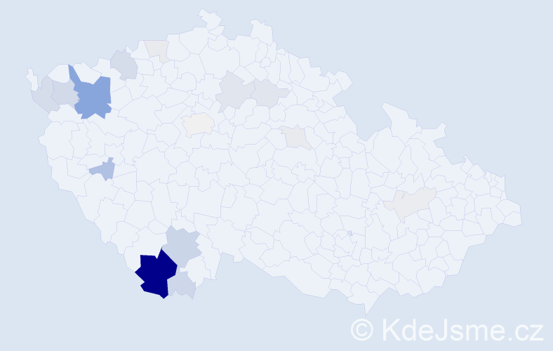 Příjmení: 'Hüttnerová', počet výskytů 66 v celé ČR