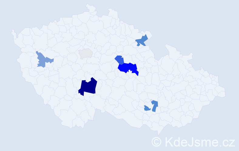 Příjmení: 'Katrušinová', počet výskytů 16 v celé ČR