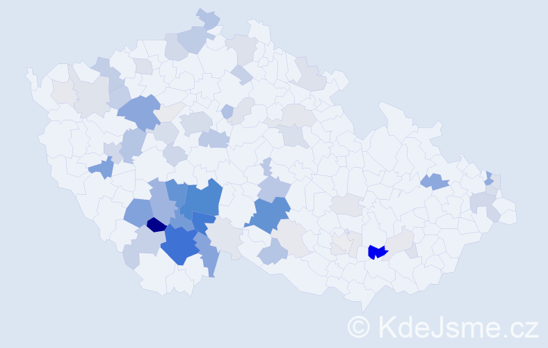 Příjmení: 'Honsa', počet výskytů 262 v celé ČR