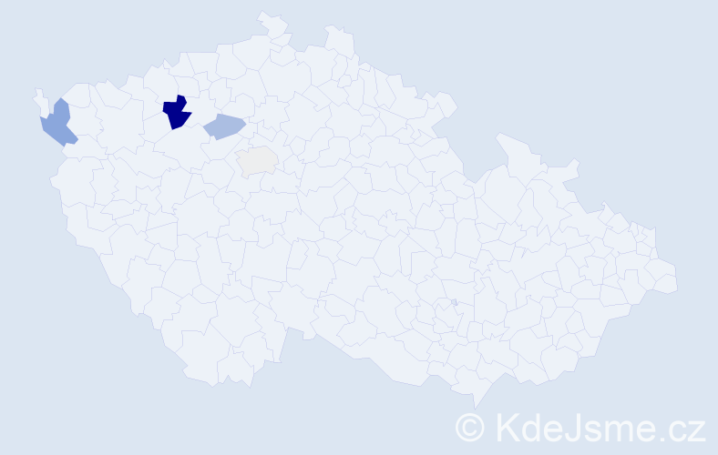 Příjmení: 'Tofernerová', počet výskytů 9 v celé ČR