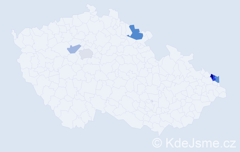 Příjmení: 'Kondis', počet výskytů 11 v celé ČR