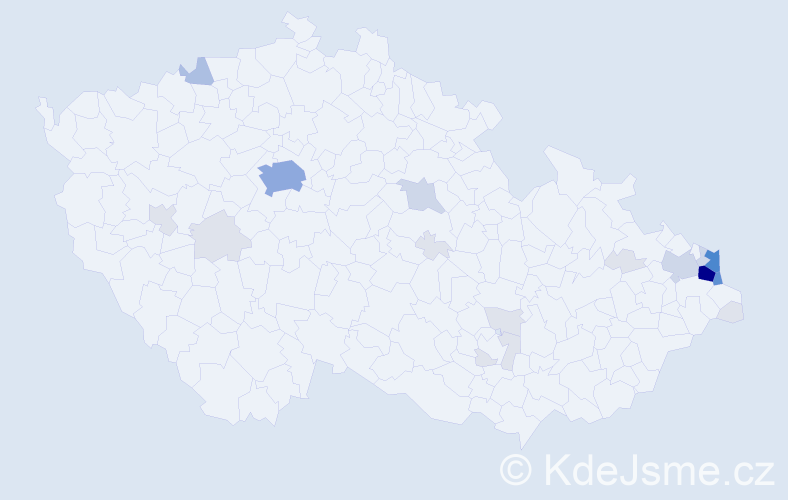 Příjmení: 'Palowski', počet výskytů 77 v celé ČR