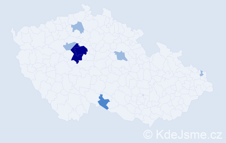 Příjmení: 'Mrskoč', počet výskytů 14 v celé ČR