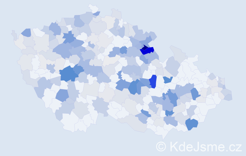 Příjmení: 'Králíčková', počet výskytů 739 v celé ČR