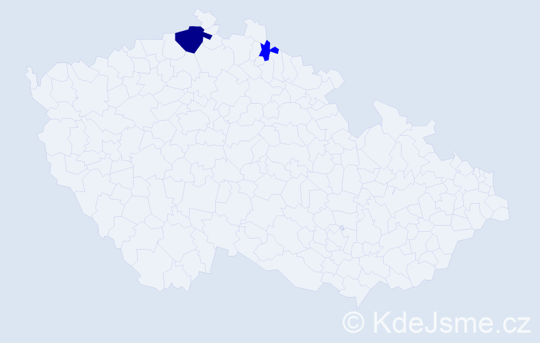 Příjmení: 'Cvanetová', počet výskytů 3 v celé ČR