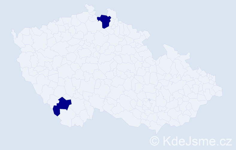 Příjmení: 'Gabrielli', počet výskytů 2 v celé ČR
