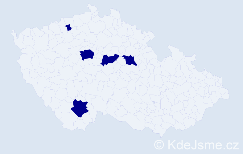 Příjmení: 'Rygleviczová', počet výskytů 5 v celé ČR