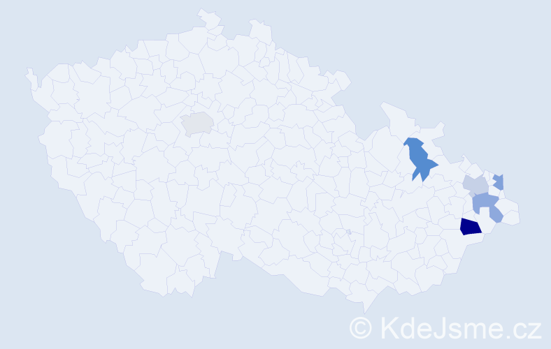 Příjmení: 'Ąalík', počet výskytů 7 v celé ČR