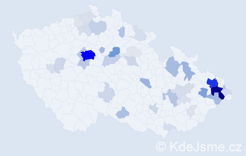 Příjmení: 'Lee', počet výskytů 279 v celé ČR