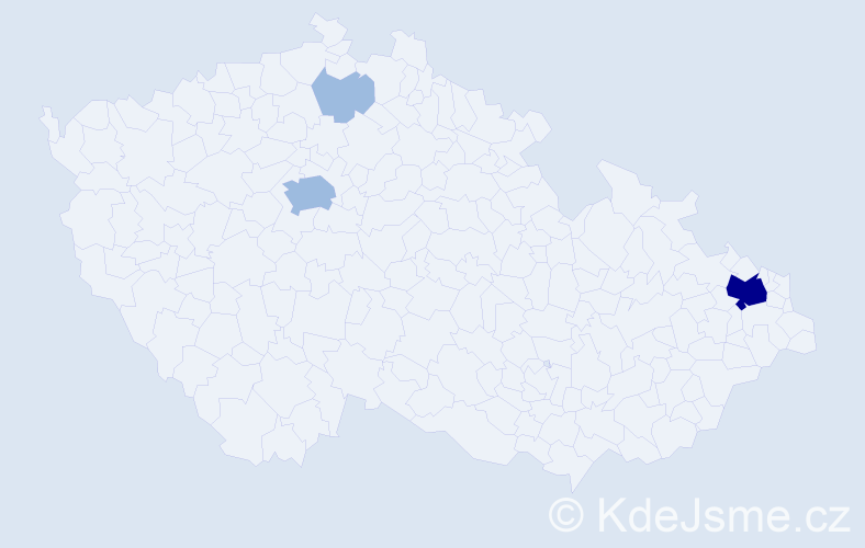 Příjmení: 'Porubec', počet výskytů 6 v celé ČR