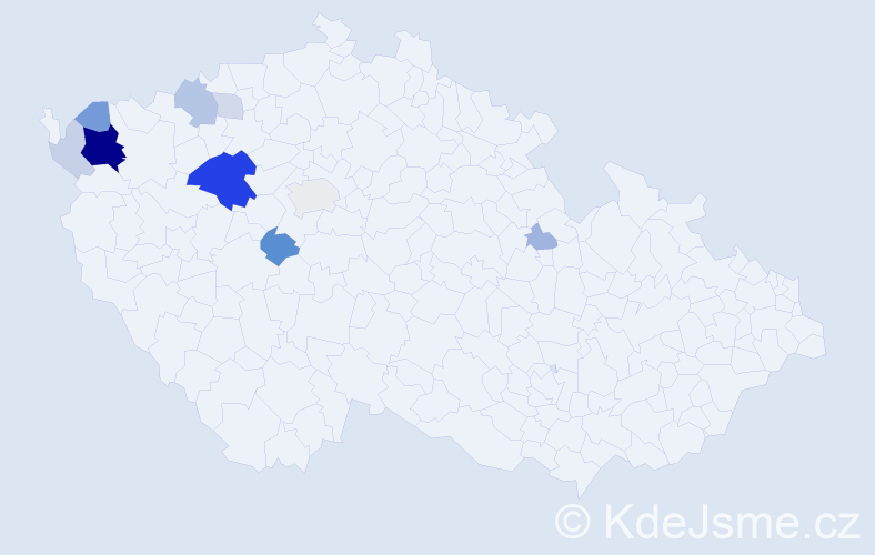 Příjmení: 'Pleierová', počet výskytů 34 v celé ČR