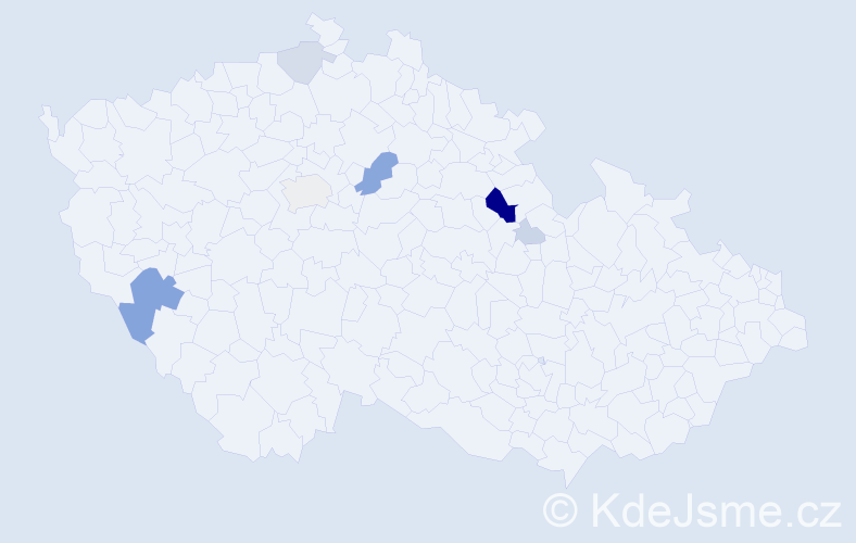 Příjmení: 'Žežule', počet výskytů 27 v celé ČR