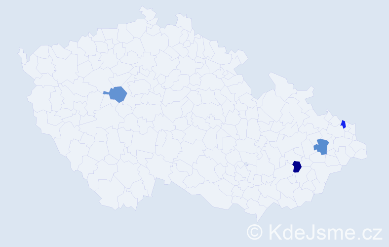 Příjmení: 'Čuvala', počet výskytů 8 v celé ČR