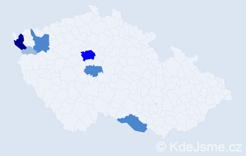 Příjmení: 'Vatechová', počet výskytů 14 v celé ČR
