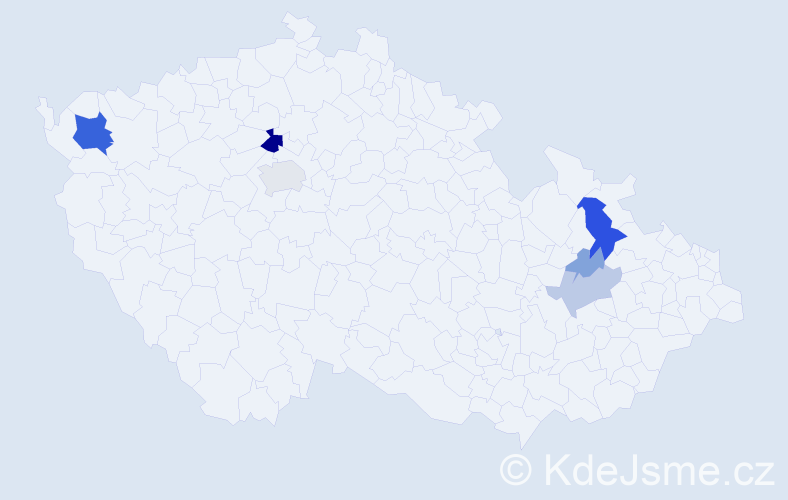 Příjmení: 'Putyra', počet výskytů 22 v celé ČR