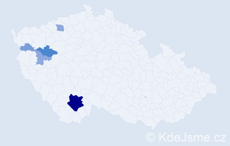 Příjmení: 'Povišer', počet výskytů 14 v celé ČR