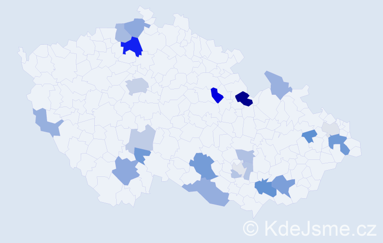 Příjmení: 'Andrášová', počet výskytů 51 v celé ČR